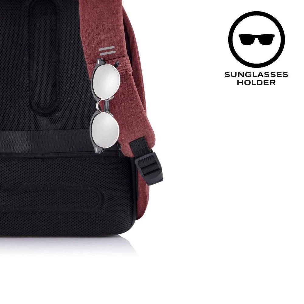 Rucsac pentru laptop bobby hero small, 13.3", piele artificială, roșu 12