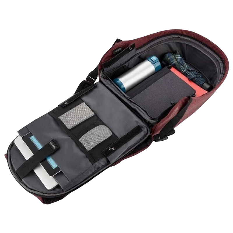 Rucsac pentru laptop bobby hero small, 13.3", piele artificială, roșu 11
