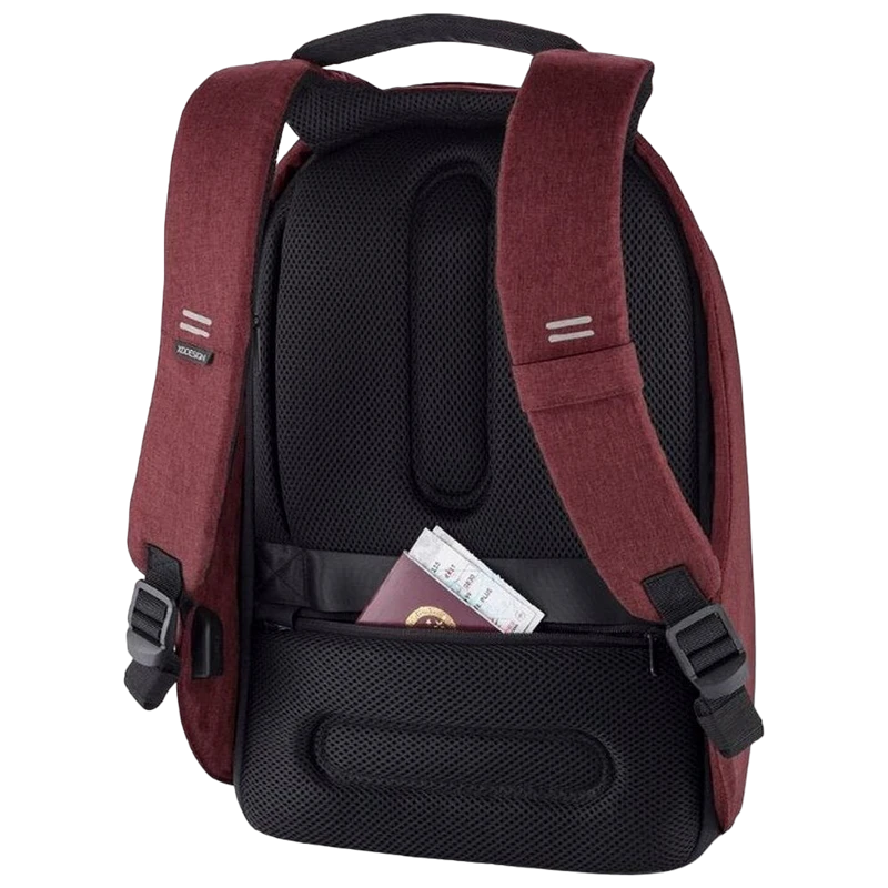 Rucsac pentru laptop bobby hero small, 13.3", piele artificială, roșu 17