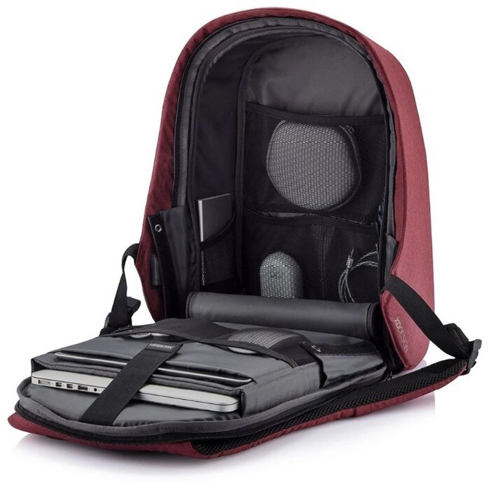 Rucsac pentru laptop bobby hero small, 13.3", piele artificială, roșu 7