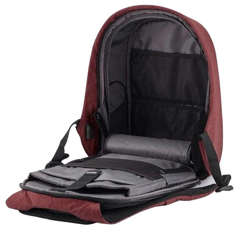Rucsac pentru laptop bobby hero small, 13.3", piele artificială, roșu 9