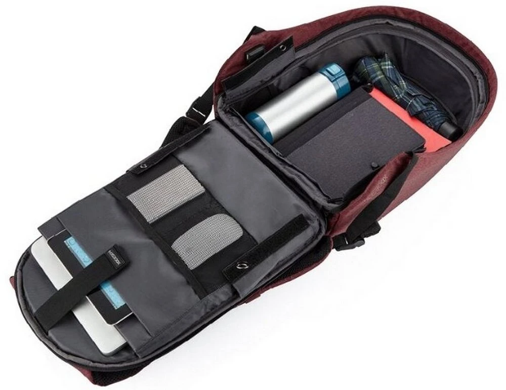 Rucsac pentru laptop bobby hero small, 13.3", piele artificială, roșu 8