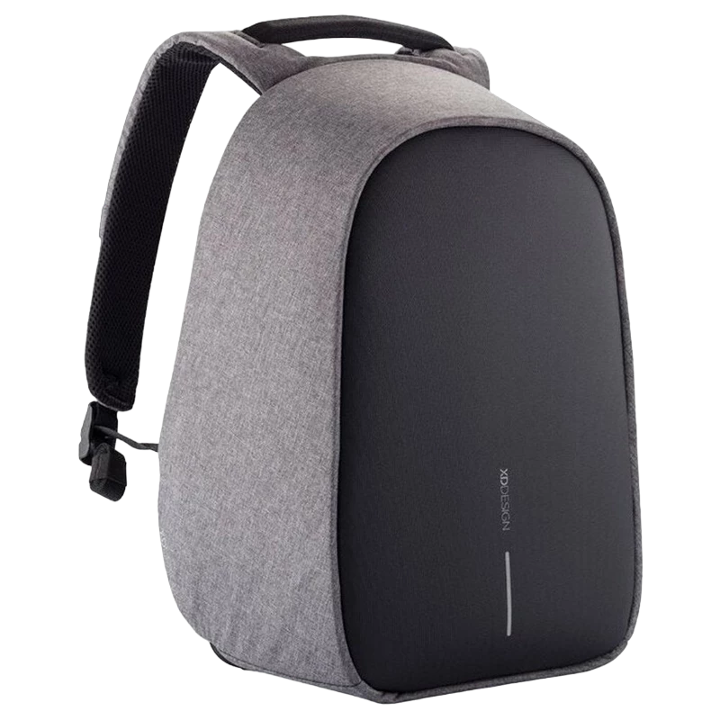 Rucsac pentru laptop bobby hero regular, 15.6", piele artificială, gri 12