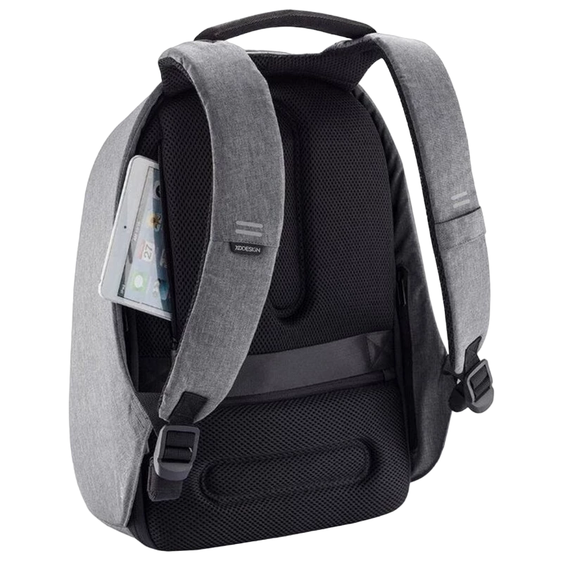 Rucsac pentru laptop bobby hero regular, 15.6", piele artificială, gri 14