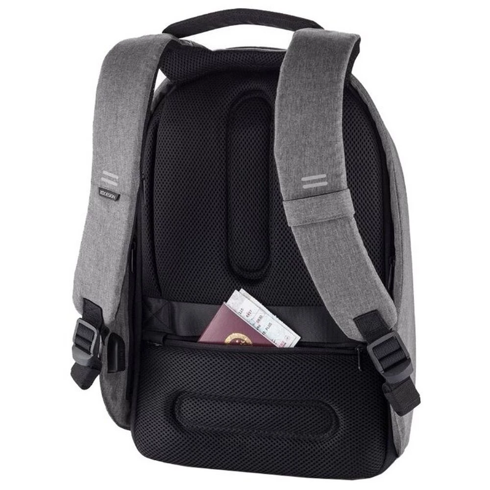 Rucsac pentru laptop bobby hero regular, 15.6", piele artificială, gri 16