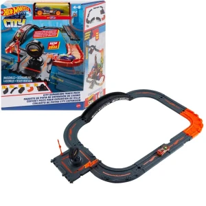 Hot wheels игровой набор «городской трек», 10 предметов