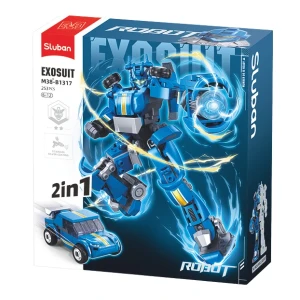 Set de construcție "robot-mașină sport 2 în 1", 253 elem. Thumbnail 3