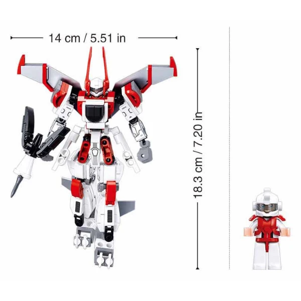Set de construcție "avion de vânătoare cu reacție 2 în 1", 234 elem. 6
