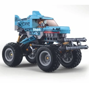 Set de construcție „monster truck - rechinul albastru”, cu inerție, 273 elem. Thumbnail 4