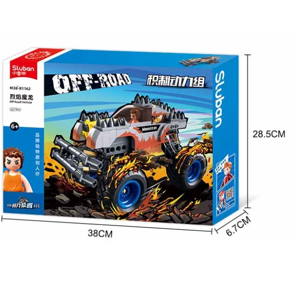 Set de construcție „monster truck - foc argintiu”, cu inerție, 267 elem. 6