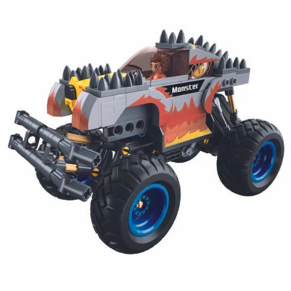 Set de construcție „monster truck - foc argintiu”, cu inerție, 267 elem. 2