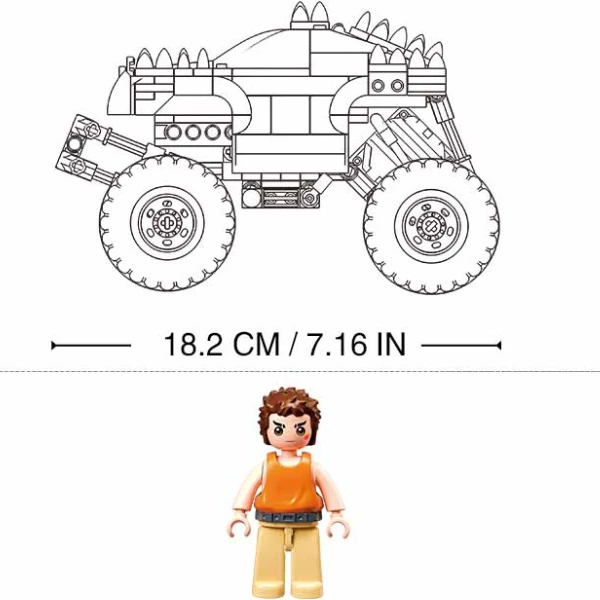 Set de construcție „monster truck - foc argintiu”, cu inerție, 267 elem. 3