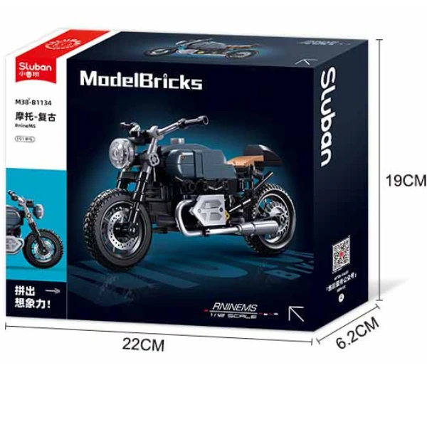 Set de construcție „motocicleta r9ms”, scara 1:12, 191 elem. 6