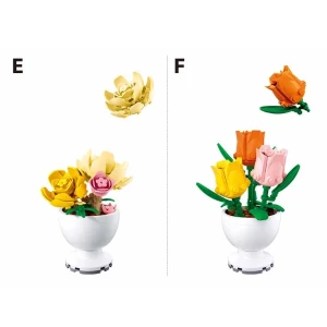 Set de construcție ”floare în ghiveci", 6 modele Thumbnail 6