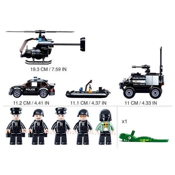 Set de construcție ”urmărit de poliție", 469 elem. 4