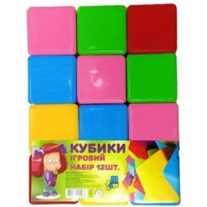 Кубики цветные maxi 12 шт