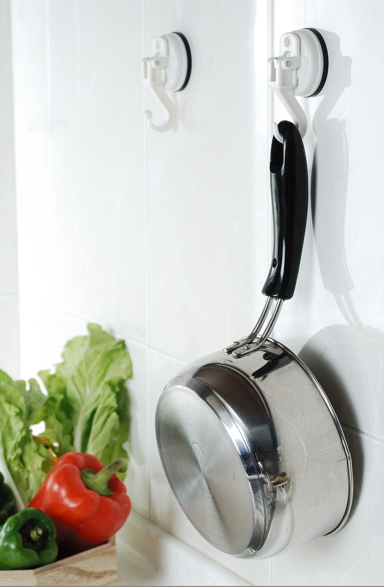 Cârlig cu ventuze alb d25 2