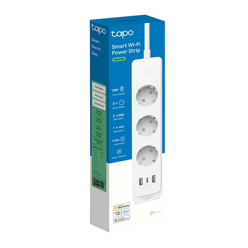 Умная розетка tp-link tapo p300, белый 2