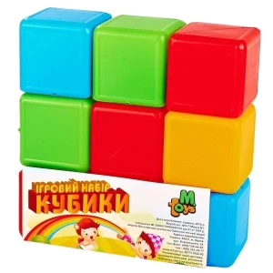 Кубики Цветные 9 шт