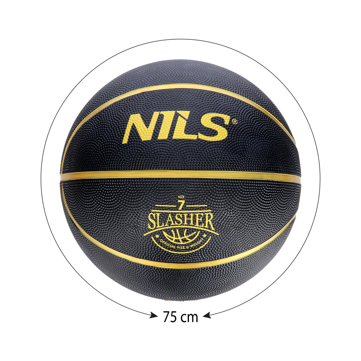 Мяч баскетбольный n7 nils npk270 black 3