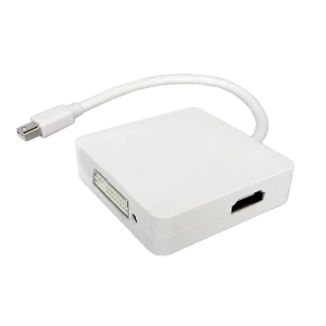 Видеоконвертер APC Electronic APC-531023, MiniDP (M) - HDMI (F) / DisplayPort (F) / DVI-D (F), 0,15м, Белый