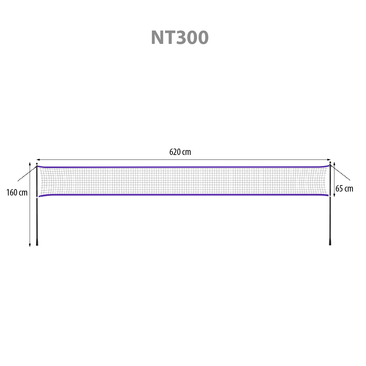 Plasa badminton 600x60cm + full cover nt300 nils 4