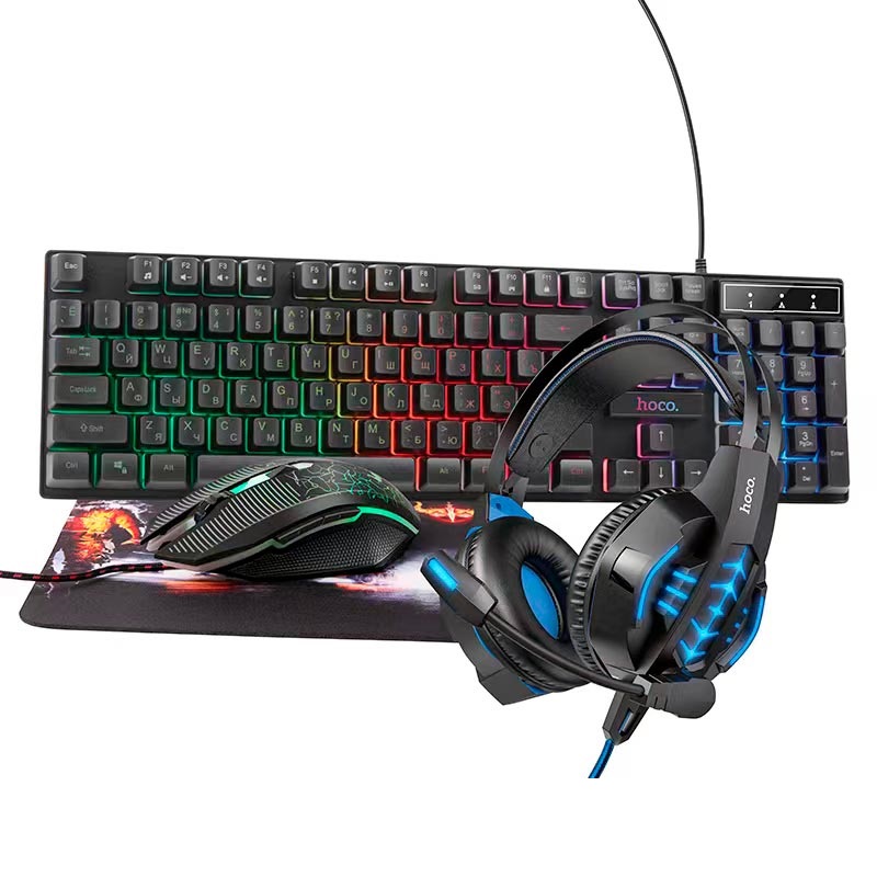 Hoco di54 luster — set tastatură, mouse și căști (versiunea ru) 2