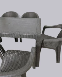 SET MOBILIER GRADINA MASA 120×70 SI 6 SCAUNE IN CULOAREA CAFENIE