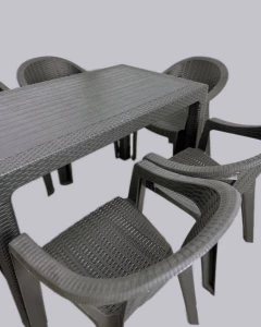 SET MOBILIER GRADINA MASA CAFENIE 150×90 CU 6 SCAUNE