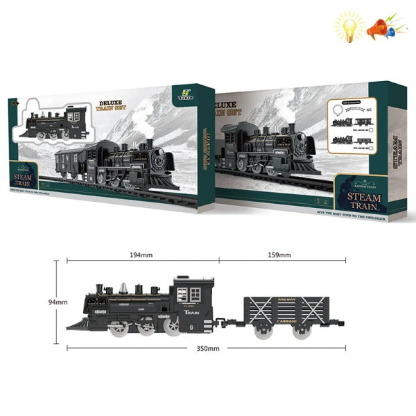 Jucărie tren + 1 vagon steam train (lumină/sunet) 2