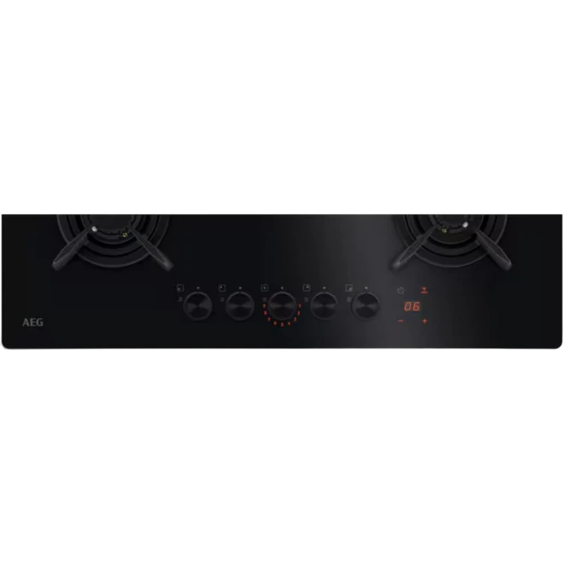 Газовая варочная панель aeg hkb75453nb, чёрный 2