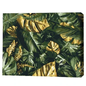 Pictură pe numere 30*40 сm (fără cutie) – frunze de palmier
