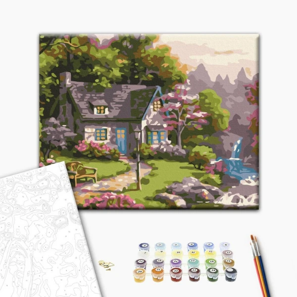 Pictură pe numere 30*40 сm (fără cutie) – pădure de poveste 2