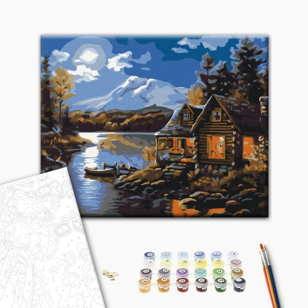 Pictură pe numere 30*40 сm (fără cutie) – casa pădurarului 2