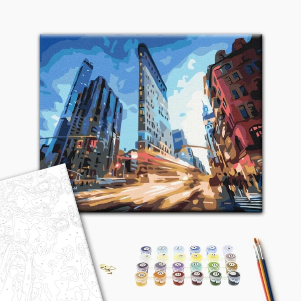 Pictură pe numere 30*40 сm (fără cutie) – viața urbană 2