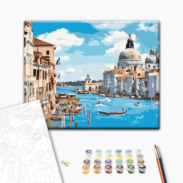 Pictură pe numere 30*40 сm (fără cutie) –  o plimbare prin veneția 2