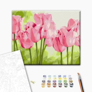 Pictură pe numere 30*40 сm (fără cutie) –  lalele delicate Thumbnail 2