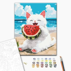 Pictură pe numere 30*40 сm (fără cutie) – un pepene delicios Thumbnail 2