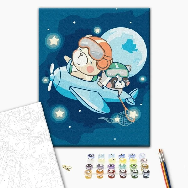 Pictură pe numere 30*40 сm (fără cutie) – zbor printre stele 2