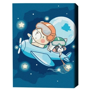Pictură pe numere 30*40 сm (fără cutie) – zbor printre stele