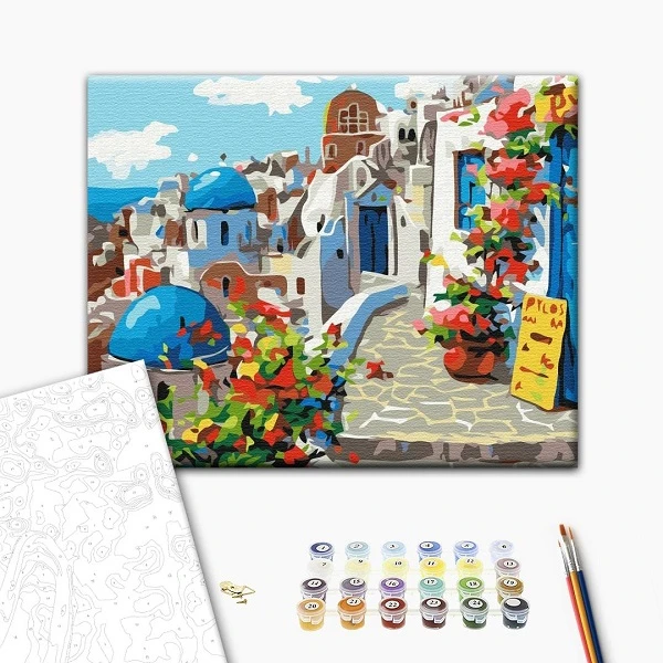 Pictură pe numere 30*40 сm (fără cutie) – vara în santorini 2