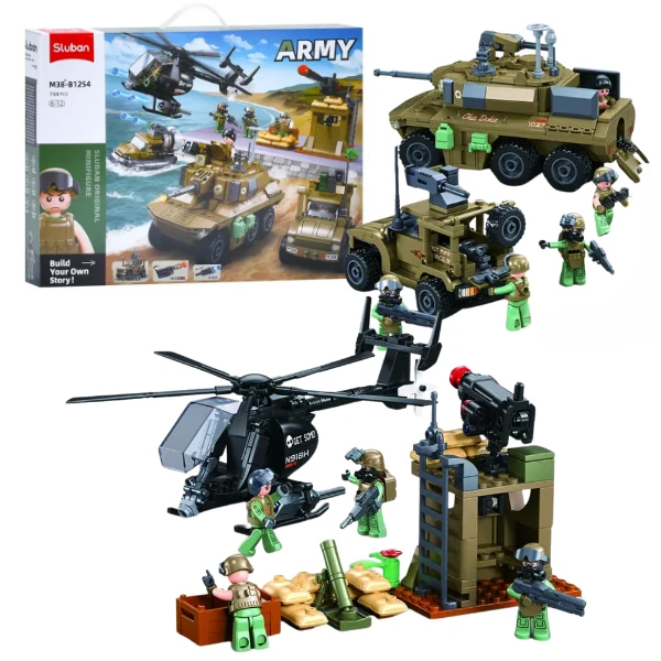 Set de construcție "vehicule militare", 744 elem. 4