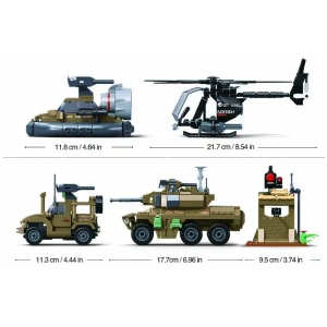 Set de construcție "vehicule militare", 744 elem. Thumbnail 3