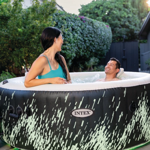 Intex надувной спа джакузи “glow deluxe” 196х71 см, 795л, 4-х местный 12