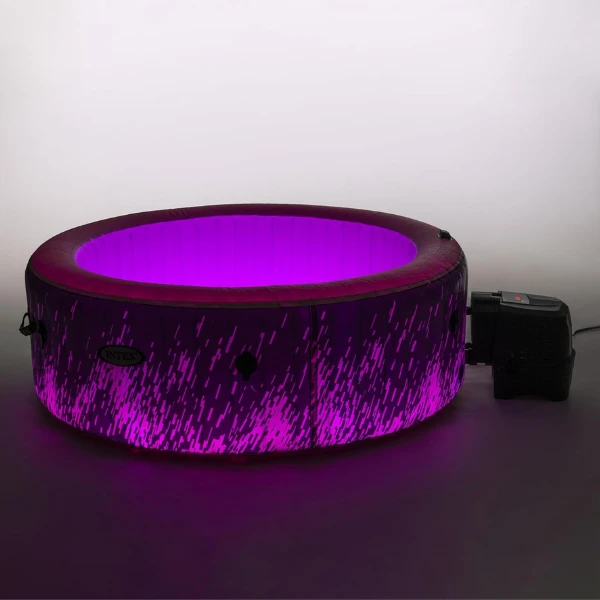 Intex надувной спа джакузи “glow deluxe” 196х71 см, 795л, 4-х местный 3