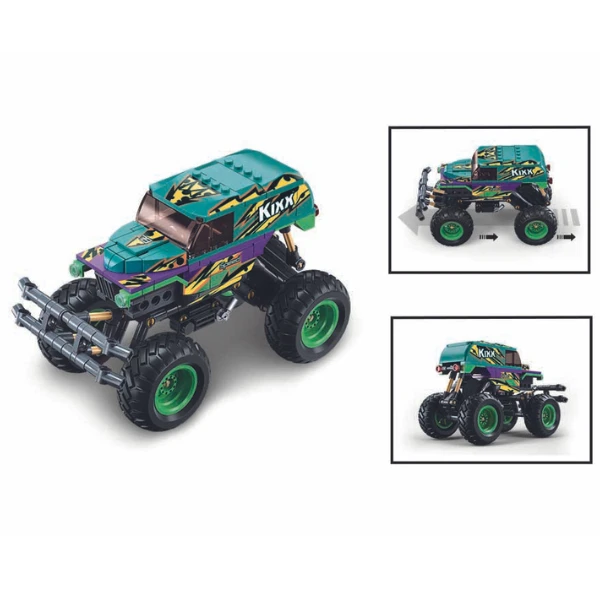 Set de construcție „monster truck verde-mov”, cu inerție, 252 elem. 5