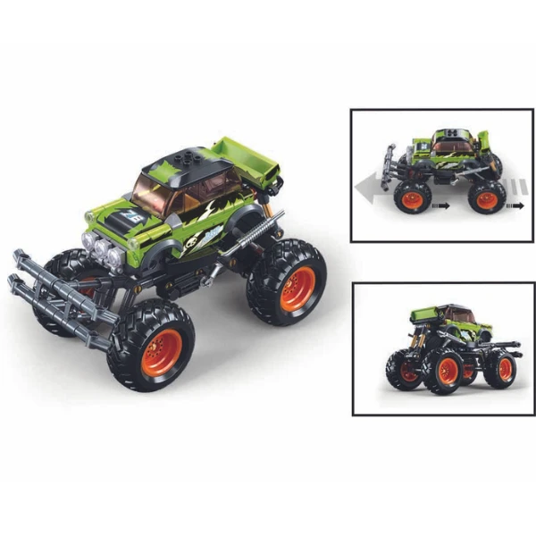 Set de construcție „monster truck verde”, cu inerție, 264 elem. 5