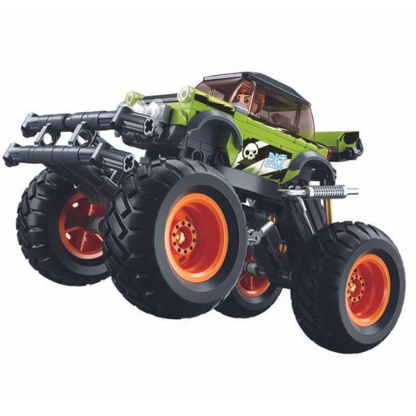 Set de construcție „monster truck verde”, cu inerție, 264 elem. 4