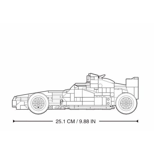 Set de construcție „automobil f1”, cu telecomandă, 423 elem. 2