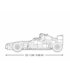 Set de construcție „automobil f1”, cu telecomandă, 423 elem. Thumbnail 2
